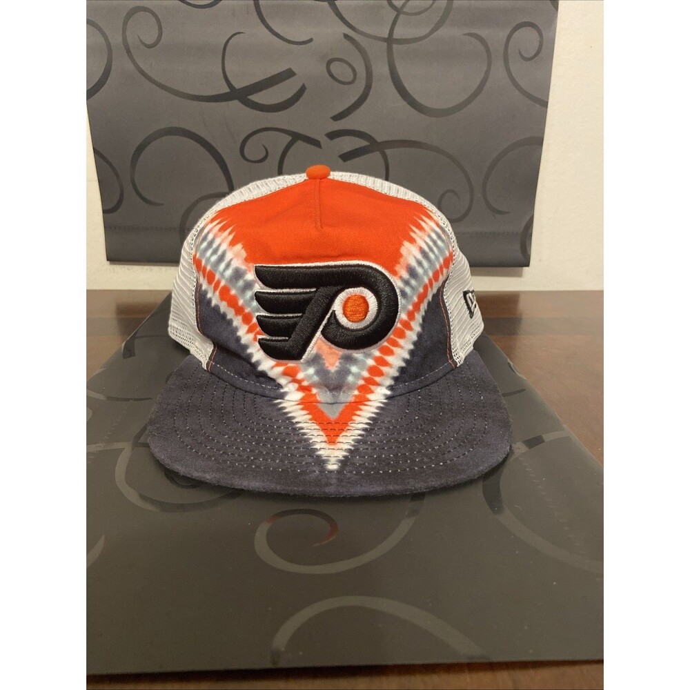 New Era Philadelphia Flyers Throwback V Dye adjustable Golfertrucker Hat Cap NHL